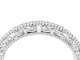 White gold Round Diamond Pavé Milgrain White Gold Eternity Band_16