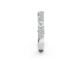 White gold Round Diamond Pavé Promise Ring with Round Diamond Accents_2