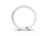 White gold Round Diamond Pavé Promise Ring with Round Diamond Accents_3
