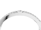 White gold Round Diamond Pavé Promise Ring with Round Diamond Accents_4