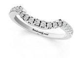White gold Round Diamond Pavé-Set Contoured Wedding Band_25