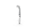 White gold Round Diamond Pavé-Set Contoured Wedding Band_26