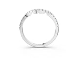 White gold Round Diamond Pavé-Set Contoured Wedding Band_27