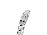 White gold Round Diamond Pavé Set Curved Band with Shared Prong Setting_17