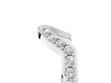 White gold Round Diamond Pavé Set Curved Band with U-Prong Setting_17