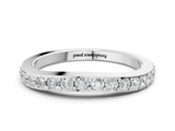 White gold Round Diamond Pavé Set Curved Eternity Band_12