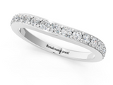 White gold Round Diamond Pavé Set Curved Eternity Band_13