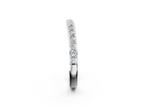 White gold Round Diamond Pavé Set Curved Eternity Band_14