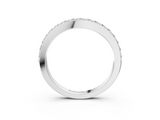 White gold Round Diamond Pavé Set Curved Eternity Band_15