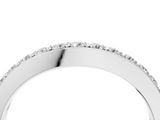 White gold Round Diamond Pavé Set Curved Eternity Band_16