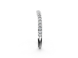 White gold Round Diamond Pavé Set Curved Wedding Band_160