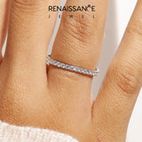 White gold Round Diamond Pavé Set Curved Wedding Band_183