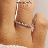 White gold Round Diamond Pavé Set Curved Wedding Band_184
