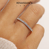 White gold Round Diamond Pavé Set Curved Wedding Band_194