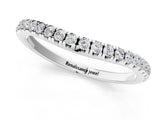 White gold Round Diamond Pavé Set Curved White Gold Band_13