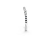 White gold Round Diamond Pavé Set Curved White Gold Band_14