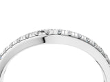 White gold Round Diamond Pavé Set Curved White Gold Band_16