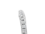 White gold Round Diamond Pavé Set Curved White Gold Band_17