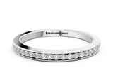 White gold Round Diamond Pavé Set Eternity Band with Channel Setting_12