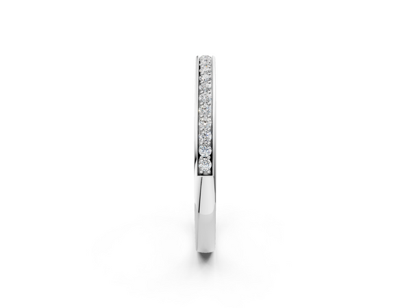 White gold Round Diamond Pavé Set Eternity Band with Channel Setting