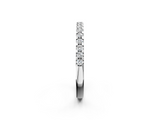 14K White Gold Round Diamond Pavé Set Eternity Band with Micro Prong Setting