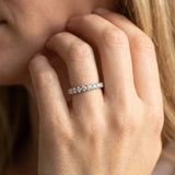 White gold Round Diamond Pavé Set Eternity Band with Micro Prong Setting_94