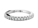 White gold Round Diamond Pavé Set Half Eternity Band_12