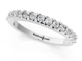 White gold Round Diamond Pavé Set Half Eternity Band_13