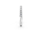 White gold Round Diamond Pavé Set Half Eternity Band_14