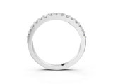 White gold Round Diamond Pavé Set Half Eternity Band_15