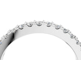 White gold Round Diamond Pavé Set Half Eternity Band_16