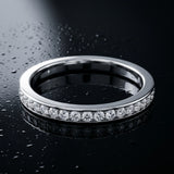 White gold Round Diamond Pavé Set Half-Eternity Band_38