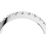 White gold Round Diamond Pavé Set White Gold Eternity Band_10