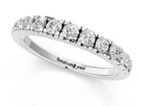 White gold Round Diamond Pavé Set White Gold Eternity Band_7