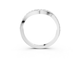 White gold Round Diamond Pavé Twist Band with Shared Prong Setting_15