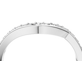 White gold Round Diamond Pavé Twist Band with Shared Prong Setting_16