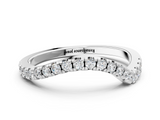 White gold Round Diamond Pavé Twist Band with U-Prong Setting_22