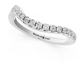 White gold Round Diamond Pavé Twist Band with U-Prong Setting_23