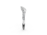 White gold Round Diamond Pavé Twist Band with U-Prong Setting_25