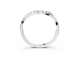 White gold Round Diamond Pavé V-Shaped Contour Band with Shared Prong Setting_32