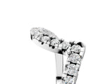 White gold Round Diamond Pavé V-Shaped Contour Band with Shared Prong Setting_34
