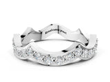 White gold Round Diamond Pavé Zigzag Eternity Band_12