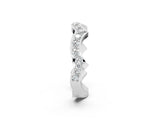 White gold Round Diamond Pavé Zigzag Eternity Band_14