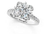 White gold Round Diamond Pave Band with Floral Prong Setting_55