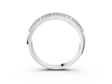 White gold Round Diamond Pave Eternity Band with Milgrain Edging_31