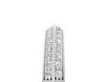 White gold Round Diamond Pave Eternity Band with Milgrain Edging_34