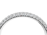 White gold Round Diamond Pave Set Eternity Band with Shared Prong Setting_119