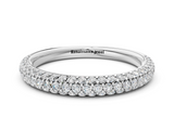 White gold Round Diamond Pave Set Eternity Band with Shared Prong Setting_129
