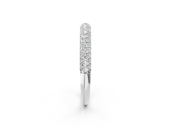 White gold Round Diamond Pave Set White Gold Eternity Band