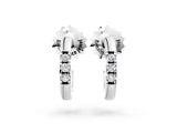 White gold Round Diamond Petite Huggie Hoop Earrings_4